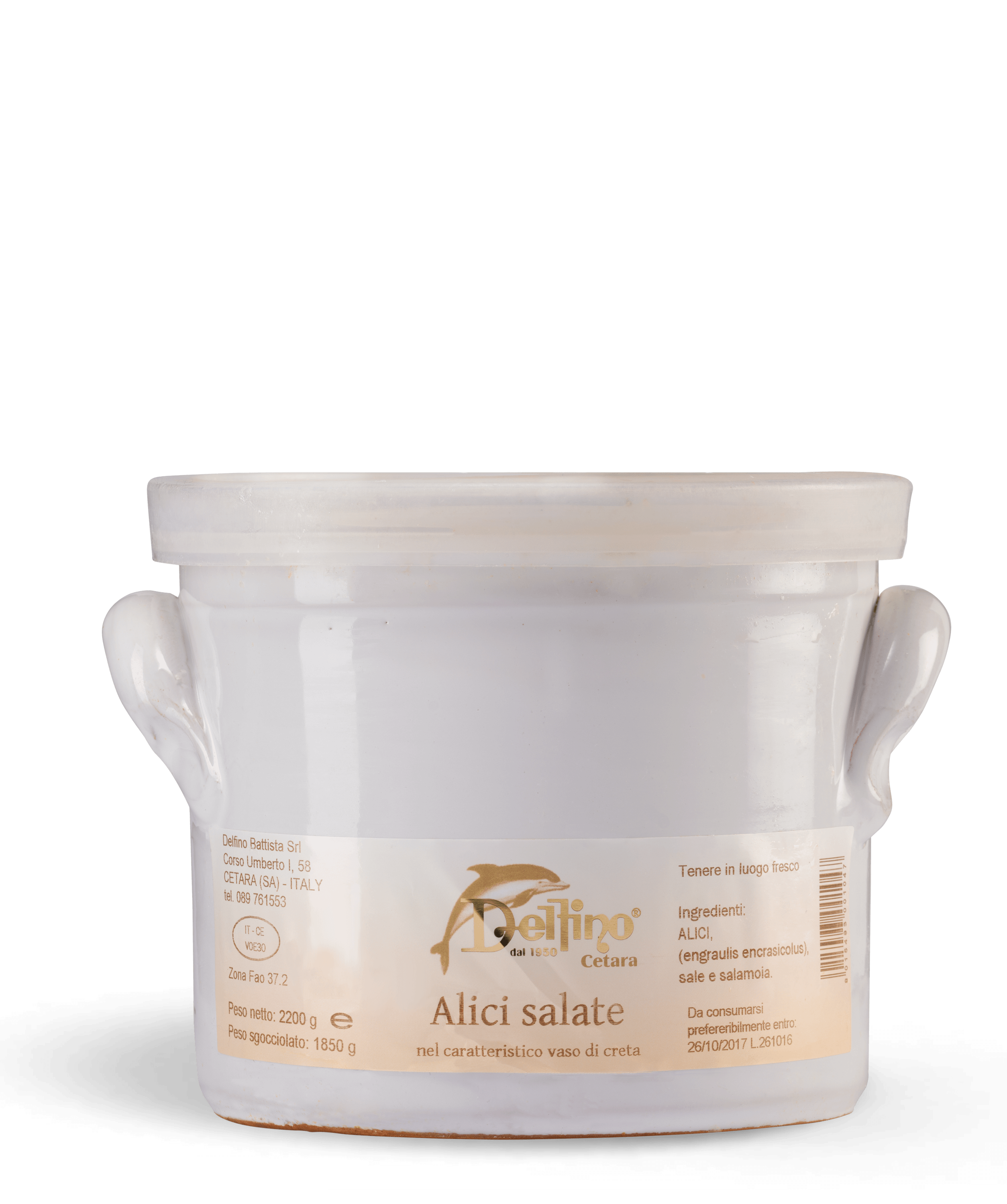 Salted anchovies in clay pots - 1500 ml