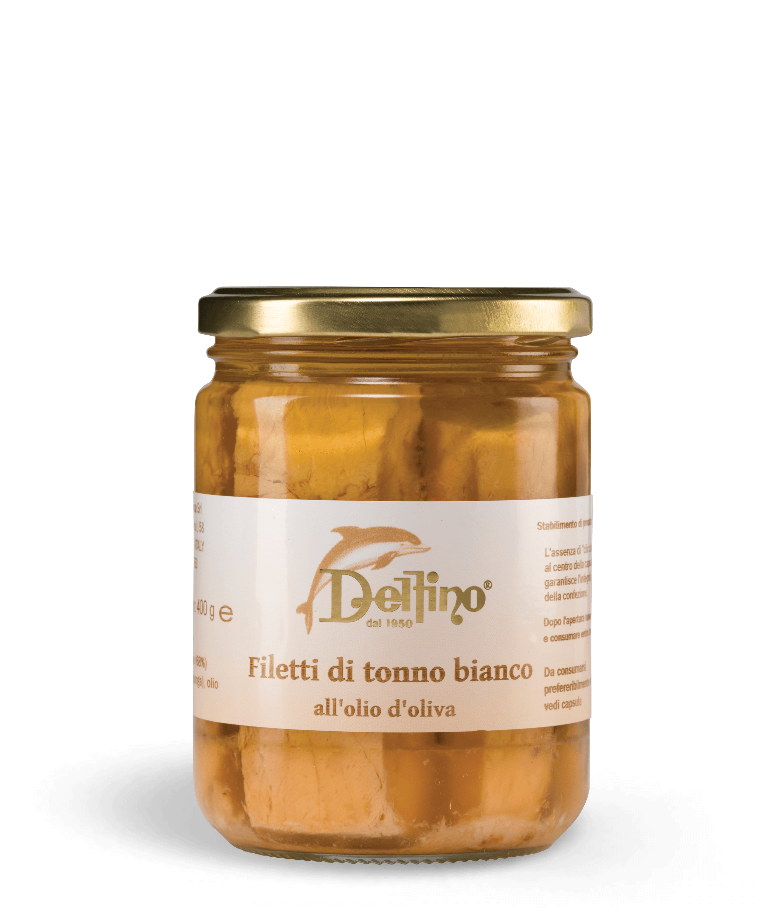 Filetti di Tonno Bianco in olio d'oliva - Linea Mare - Delfino Battista Specialità Cetaresi dal 1950