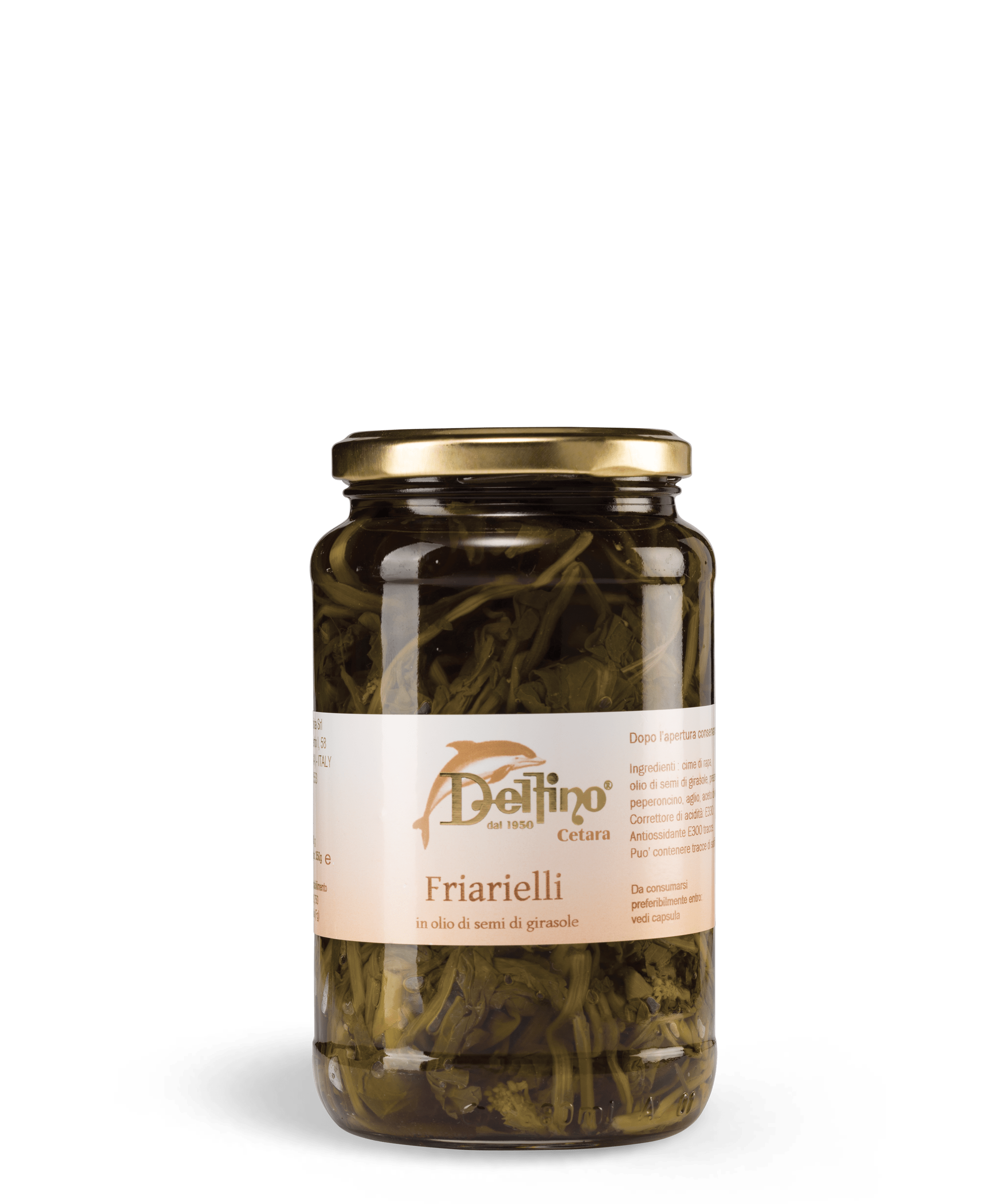 Friarielli: Broccoli e cime di rapa in olio di semi di girasole - Linea Terra - Delfino Battista